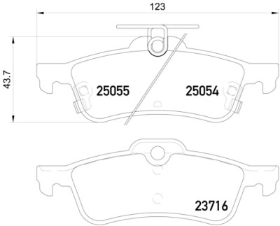 Jeu de 4 plaquettes de frein BREMBO P 28 070