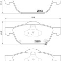 Jeu de 4 plaquettes de frein BREMBO P 28 076