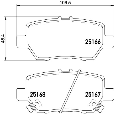 Jeu de 4 plaquettes de frein BREMBO P 28 078