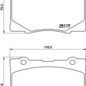 Jeu de 4 plaquettes de frein BREMBO P 28 079