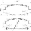 Jeu de 4 plaquettes de frein BREMBO P 28 090