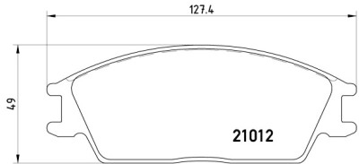Jeu de 4 plaquettes de frein BREMBO P 30 001