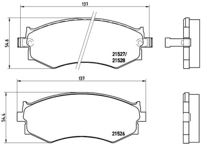 Jeu de 4 plaquettes de frein BREMBO P 30 002