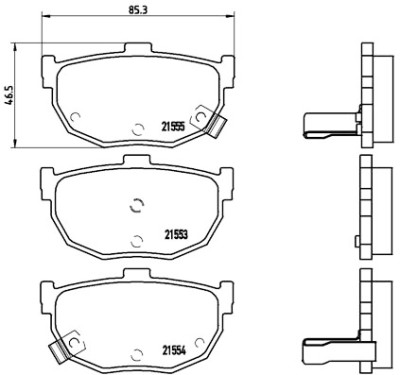 Jeu de 4 plaquettes de frein BREMBO P 30 003