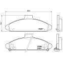 Jeu de 4 plaquettes de frein BREMBO P 30 004