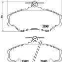 Jeu de 4 plaquettes de frein BREMBO P 30 005