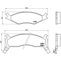 Jeu de 4 plaquettes de frein BREMBO P 30 006