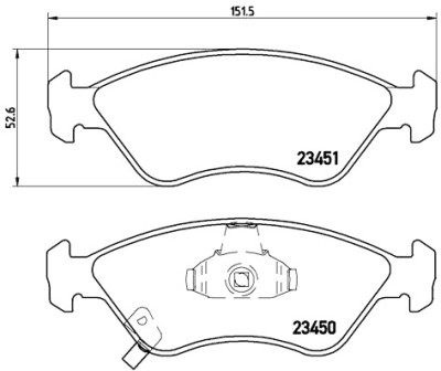 Jeu de 4 plaquettes de frein BREMBO P 30 007