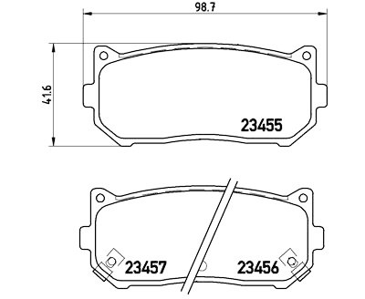 Jeu de 4 plaquettes de frein BREMBO P 30 008