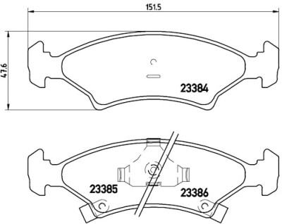 Jeu de 4 plaquettes de frein BREMBO P 30 009