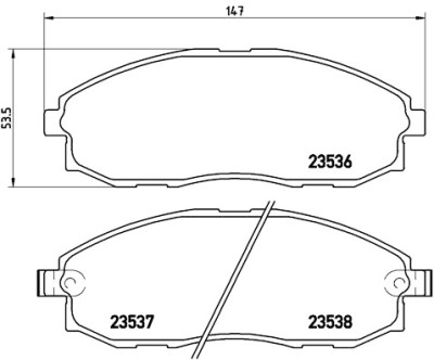 Jeu de 4 plaquettes de frein BREMBO P 30 010