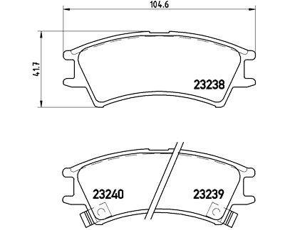 Jeu de 4 plaquettes de frein BREMBO P 30 011