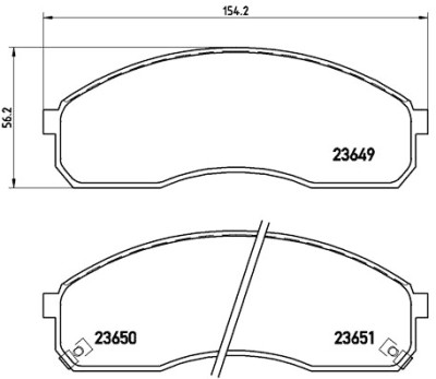 Jeu de 4 plaquettes de frein BREMBO P 30 012