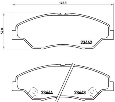 Jeu de 4 plaquettes de frein BREMBO P 30 015