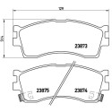 Jeu de 4 plaquettes de frein BREMBO P 30 016