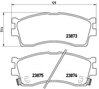 Jeu de 4 plaquettes de frein BREMBO P 30 016