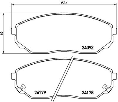 Jeu de 4 plaquettes de frein BREMBO P 30 019