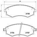 Jeu de 4 plaquettes de frein BREMBO P 30 022