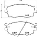 Jeu de 4 plaquettes de frein BREMBO P 30 026