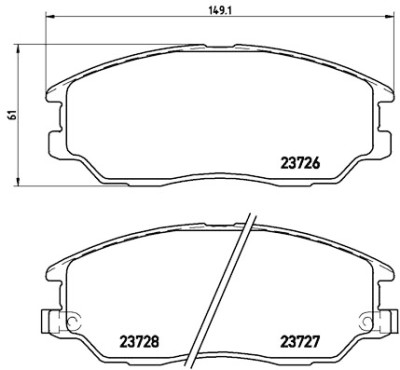 Jeu de 4 plaquettes de frein BREMBO P 30 028