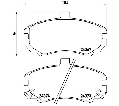 Jeu de 4 plaquettes de frein BREMBO P 30 029