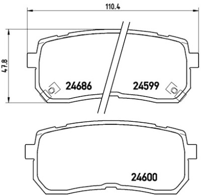 Jeu de 4 plaquettes de frein BREMBO P 30 035