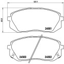 Jeu de 4 plaquettes de frein BREMBO P 30 039