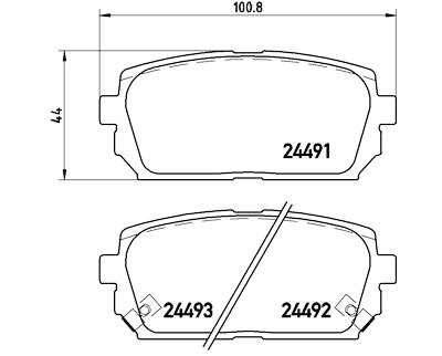 Jeu de 4 plaquettes de frein BREMBO P 30 040