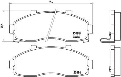 Jeu de 4 plaquettes de frein BREMBO P 30 044