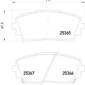 Jeu de 4 plaquettes de frein BREMBO P 30 053