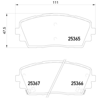 Jeu de 4 plaquettes de frein BREMBO P 30 053