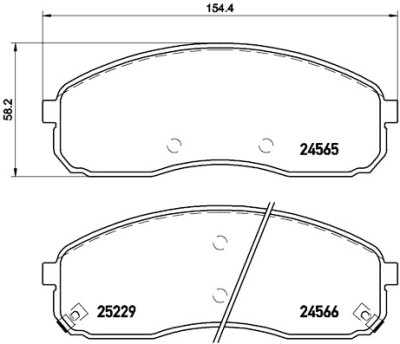 Jeu de 4 plaquettes de frein BREMBO P 30 058