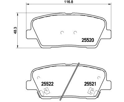 Jeu de plaquettes de frein BREMBO P 30 063