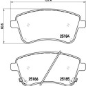 Jeu de 4 plaquettes de frein BREMBO P 30 064