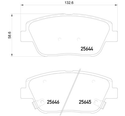 Jeu de 4 plaquettes de frein BREMBO P 30 066