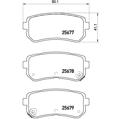 Jeu de 4 plaquettes de frein BREMBO P 30 068