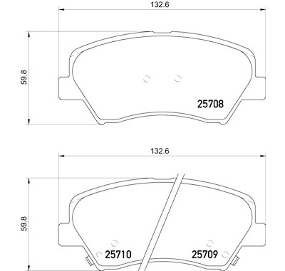 Jeu de 4 plaquettes de frein BREMBO P 30 073