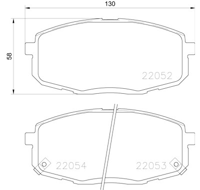 Jeu de 4 plaquettes de frein BREMBO P 30 077
