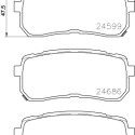 Jeu de 4 plaquettes de frein BREMBO P 30 080