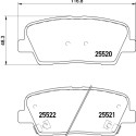 Jeu de 4 plaquettes de frein BREMBO P 30 081