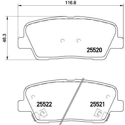 Jeu de 4 plaquettes de frein BREMBO P 30 081