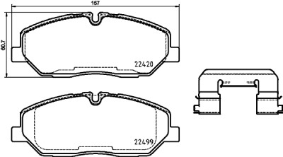 Jeu de 4 plaquettes de frein BREMBO P 30 084