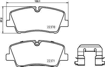 Jeu de 4 plaquettes de frein BREMBO P 30 085