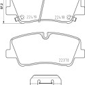 Jeu de 4 plaquettes de frein BREMBO P 30 089