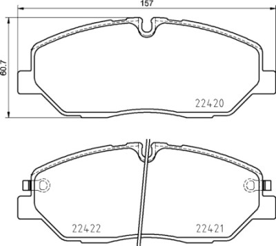 Jeu de 4 plaquettes de frein BREMBO P 30 090