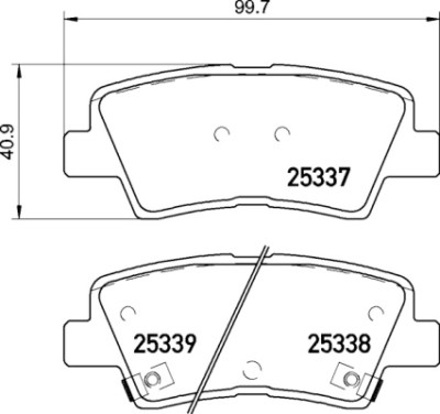 Jeu de 4 plaquettes de frein BREMBO P 30 094