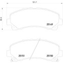 Jeu de 4 plaquettes de frein BREMBO P 34 007