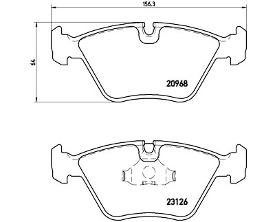 Jeu de 4 plaquettes de frein BREMBO P 36 007