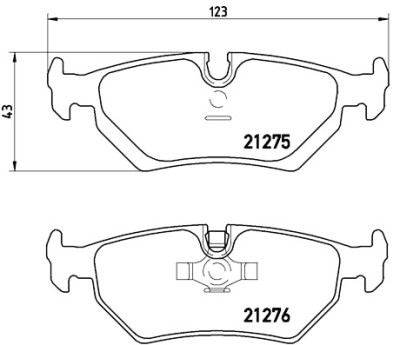 Jeu de 4 plaquettes de frein BREMBO P 36 008