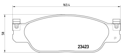 Jeu de 4 plaquettes de frein BREMBO P 36 012